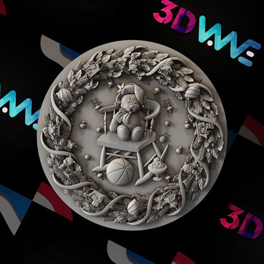 CHRISTMAS TEDDY BEAR 3d stl - 3DWave.us